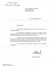 Réaction de la présidence au courriel de Juillet 2012