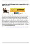 Jewelry Box Genuine Leather Brown Expresso Extra Large With Travel Case