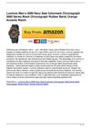 Luminox Men’s 3089 Navy Seal Colormark Chronograph 3080 Series Black Chronograph Rubber Band, Orange Accents Watch