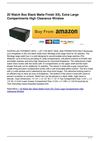20 Watch Box Black Matte Finish XXL Extra Large Compartments High Clearance Window