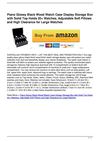Piano Glossy Black Wood Watch Case Display Storage Box with Solid Top Holds 20+ Watches, Adjustable Soft Pillows and...