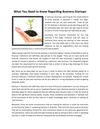 What You Need to Know Regarding Business Startups