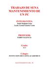 TRABAJO DE MANTENIMIENTO DE UN PC 