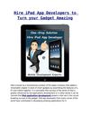 Hire iPad App Developers to Turn your Gadget Amazing