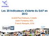 Les 20 indicateurs d'alerte du DAF en 2012