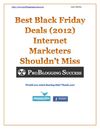Collection Of Best Internet Marketing Black Friday / Cyber Monday Deals