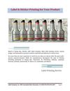 Full service Provider for label printing and Sticker Printing in Tampa, Florida
