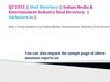 Indian Media & Entertainment Industry Deal Directory