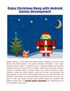 Enjoy Christmas Bang with Android Games Development