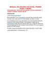 MANUAL DE USUARIO DE EXCEL, POWER POINT Y WORD