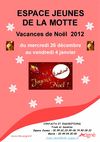 Programme d'activités - Vacances de Noël 2012