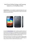 Avail Cheap Call Rate Packages with Samsung Galaxy Ace on PrePayMania Online