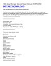 1999 Jeep Wrangler Service Repair Manual DOWNLOAD