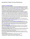 Easy Methods To Begin A Running A Blog Business