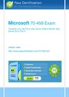 Free Microsoft 70-458 exam Question|Passcertification.com