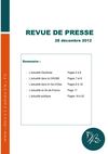 Revue de presse 28 décembre 2012