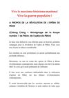 A propos de la révolution de l'opéra de Pékin (Chiang Ching + témoignage de la troupe numéro 1 de Pékin, de...