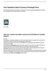 Your Questions About Currency Exchange Forex