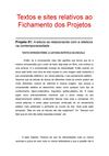 Textos e sites relativos ao fichamento dos projetos