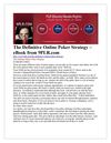 The Definitive Online Poker Strategy – eBook from 9PLR.com