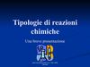 Tipologie di reazioni chimiche