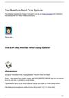 Your Questions About Forex Systems