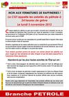 Tract NON AUX FERMETURES DE RAFFINERIE 18102012