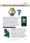 Why to Hire Android Developers?