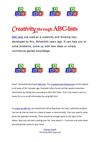 Creativity through ABC-lists