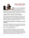 Strategy for MLM Marketing Article Marketing Content