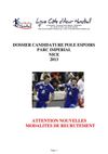 Dossier candidature Pôle 2013