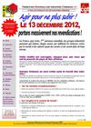 Agir pour ne plus subir. Le 13 décembre 2012, portons massivement nos revendications !