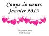 Coups de cœurs janvier 2013