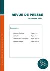 Revue de presse 18 janvier 2013