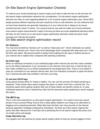 On-Site Search Engine Optimisation Checklist