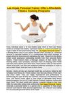 Las Vegas Personal Trainer Offers Affordable Fitness Training Programs