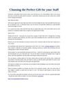 Choosing the Perfect Gift for your Staff