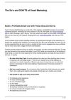 The Do’s and DON’TS of Email Marketing