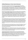 Affiliate Marketing for Home Internet Business