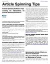 Article Spinning Tips