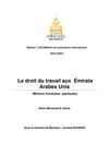 Le droit du travail aux Emirats arabes unis