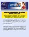 Hiring the Best Professional for Physical Therapy Yorba Linda