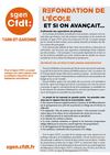 Refondation de l'Ecole et si on avançait...