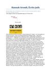 Hannah Arendt, Jewish Writings ( fr - angl )