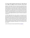 Las Vegas Wrongful Death Attorney; Must Read