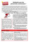 Tract de soutien aux personnels communaux