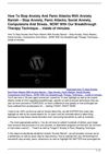How To Stop Anxiety And Panic Attacks With Anxiety Banish Stop Anxiety Panic Attacks Social Anxiety Compulsions And...