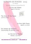 Europe en Poésie 2013 La voix des Poèmes appel à écriture