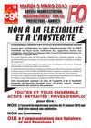 CGT/FO MARDI 5 MARS 2013 GRÈVE / MANIFESTATION RASSEMBLEMENT - 14 H 30 PRÉFECTURE - ANNECY