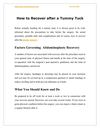How to Recover after a Tummy Tuck